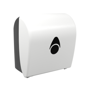 White ABS cover with polypropylene backplate. Small profile, suitable for 1, 2 and 3 ply. Economical. Low pull force.
