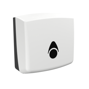 White recycled Myriad washroom hand towel dispenser with a modern key-lockable design, recessed stock-level window, and single-towel dispensing for interleaved, C-fold, or Z-fold towels.