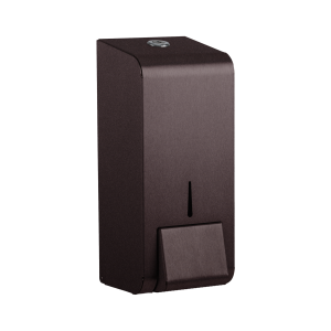 Stainless 304 grade steel dark bronze finish 900ml soap dispenser. Manufactured in the UK. Liquid, foaming soap or liquid sanitiser.