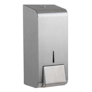 Brushed stainless 304 grade steel, 900ml liquid soap dispenser.