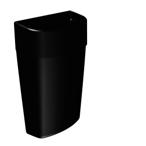 Myiad matte black waste bin. Wall mountable. North west england, united kingdom.
