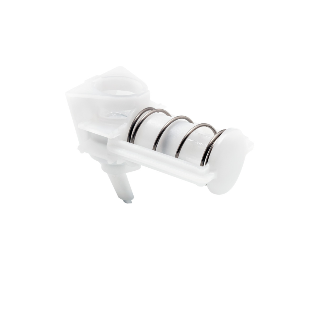 Modular liquid soap pump. Front angled view