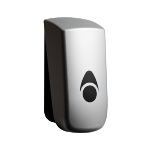 Myriad matte silver recycled 900ml liquid soap dispenser. Suitable for foam, liquid and spray pumps available.
