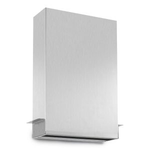 The EcoLine Behind The Mirror Brushed Stainless Steel is a wall-mounted hand towel dispenser, sits flush behind mirror. Commercial bathrooms.
