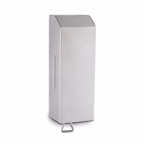 Ecoline stainless steel, refill soap dispenser, front angled view