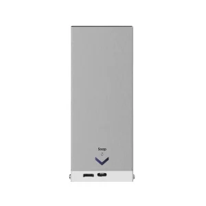 Dolphin wall mounted soap dispenser, hands free, touch free, stainless steel.