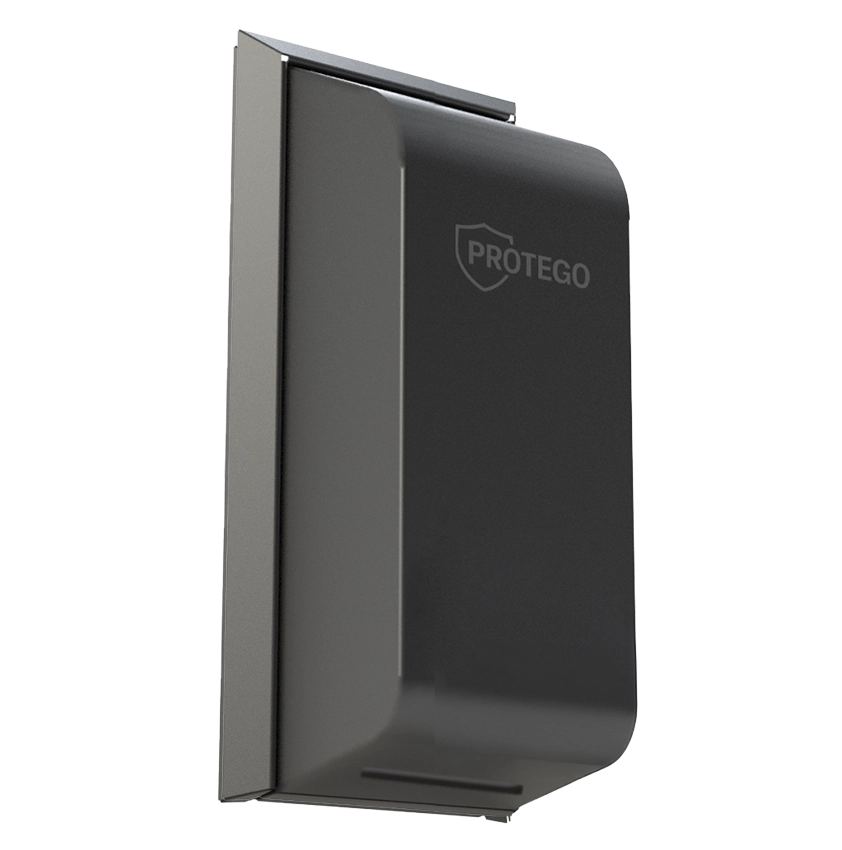 Ligature Reduced tissue paper dispenser matte black stainless steel