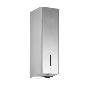 Dolphin wall mounted soap dispenser, hands free, touch free, stainless steel.