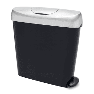 Designer Sanitary 23L Waste Bin Matte Silver